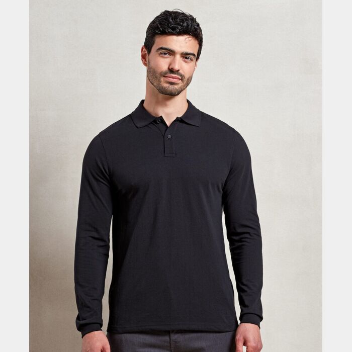‘Essential’ unisex long sleeve workwear polo shirt Thumbnail