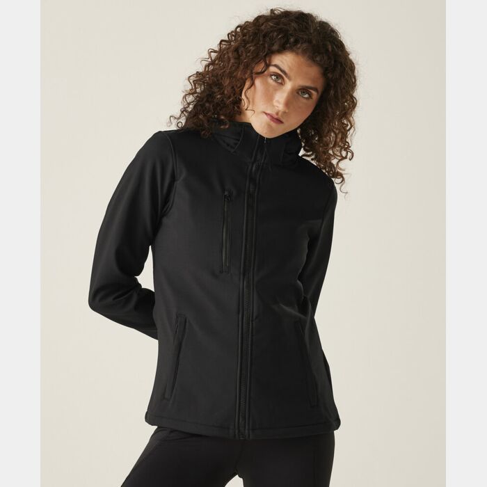 Regatta Professional Women's venturer 3-layer hooded softshell jacket RG153 Women's venturer 3-layer hooded softshell jacket Thumbnail
