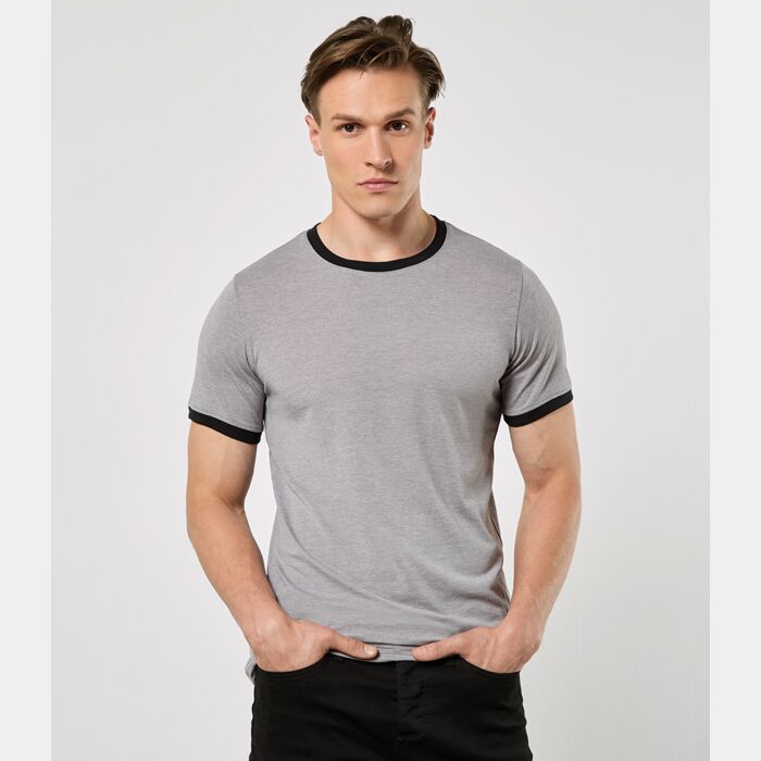 Kustom Kit Fashion Fit Ringer T-Shirt Thumbnail