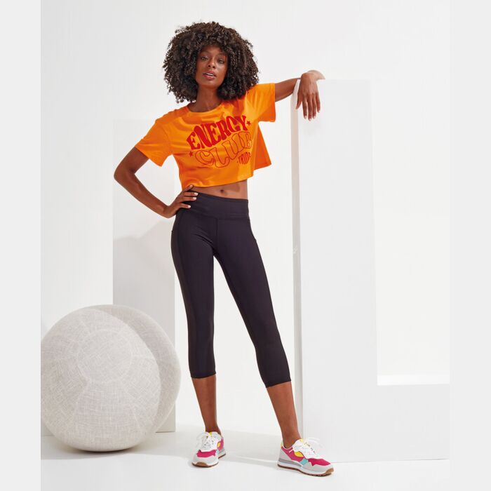 Women's TriDri® recycled performance leggings 3/4 length Thumbnail