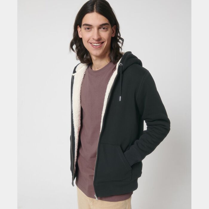 Unisex Hygger sherpa zip-through sweatshirt (STSU956) Thumbnail