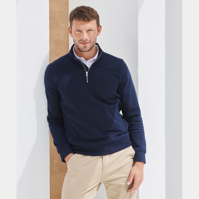 Henbury Unisex sustainable ¼-zip sweatshirt HB842 Unisex sustainable ¼-zip sweatshirt Thumbnail
