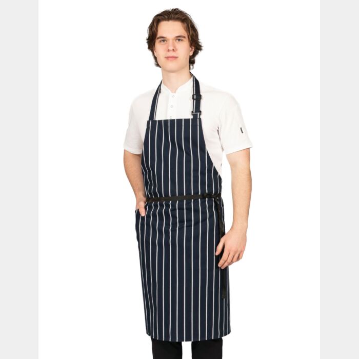 Dennys Woven Butchers Stripe Apron DP230A Woven Butchers Stripe Apron Thumbnail