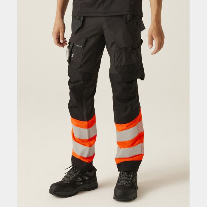 Regatta High Visibility Hi-Vis X-Pro Stretch holster trousers (Class 1) RG480 Hi-Vis X-Pro Stretch holster trousers (Class 1) Thumbnail