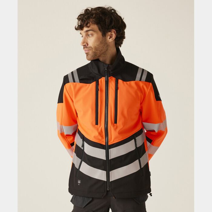 Regatta High Visibility Hi-Vis X-Pro 3-layer softshell jacket (Class 2) RG478 Hi-Vis X-Pro 3-layer softshell jacket (Class 2) Thumbnail