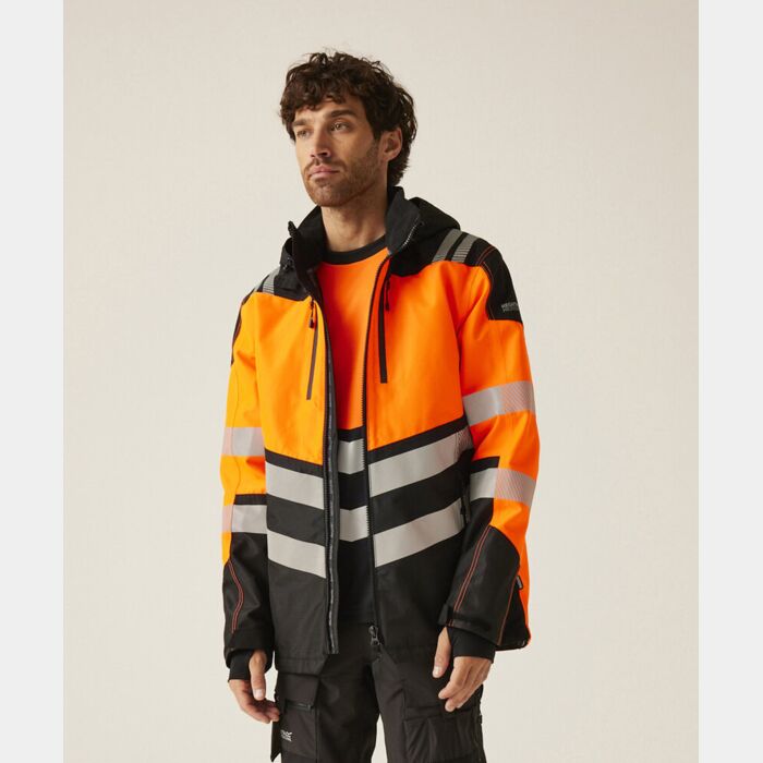 Regatta High Visibility Hi-Vis X-Pro Waterproof shell jacket (Class 2) RG483 Hi-Vis X-Pro Waterproof shell jacket (Class 2) Thumbnail