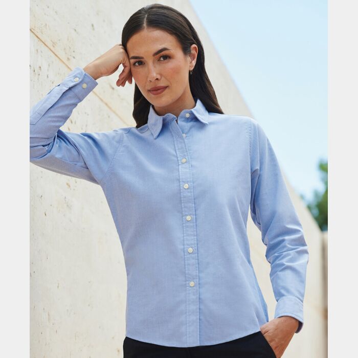 Women's classic long sleeve Oxford shirt Thumbnail