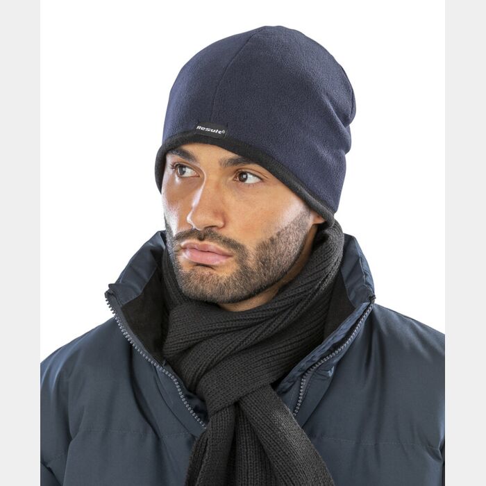 Result Winter Essentials Reversible microfleece bob hat RC142 Reversible microfleece bob hat Thumbnail