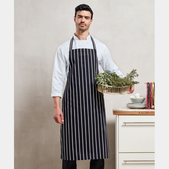 Premier Striped bib apron PR110 Striped bib apron Thumbnail