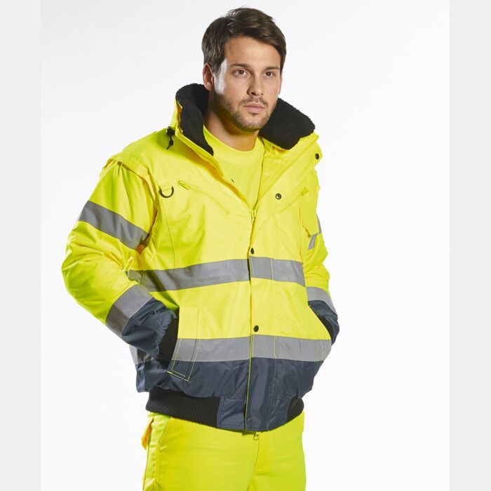Hi-vis contrast bomber jacket (C465) Thumbnail