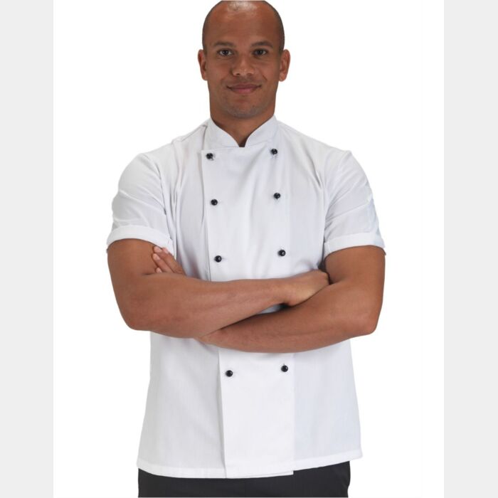 Dennys Removable Stud Short Sleeve Chef's Jacket DD20S Removable Stud Short Sleeve Chef's Jacket Thumbnail