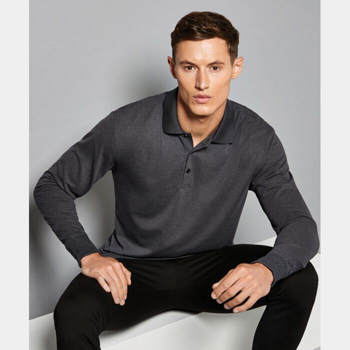 Piqué polo long-sleeved (classic fit) Thumbnail