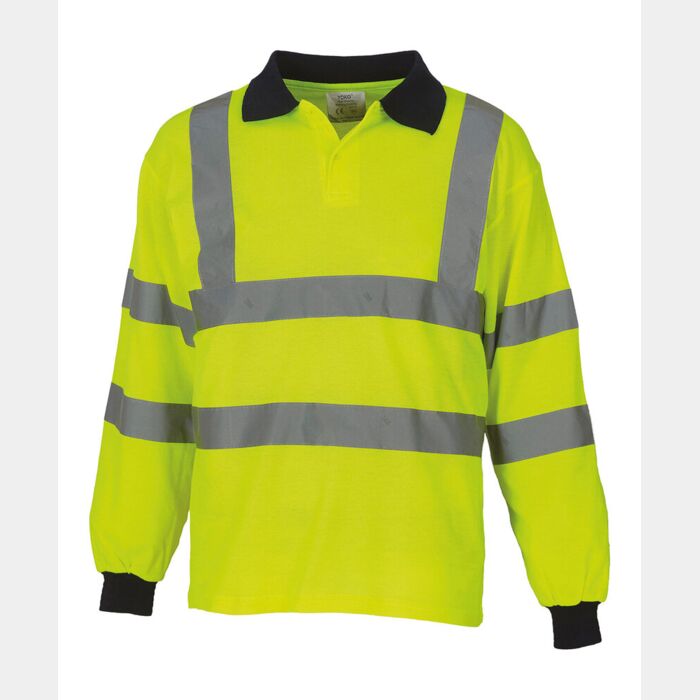 Yoko Hi-vis long sleeve polo (HVJ310) YK021 Hi-vis long sleeve polo (HVJ310) Thumbnail