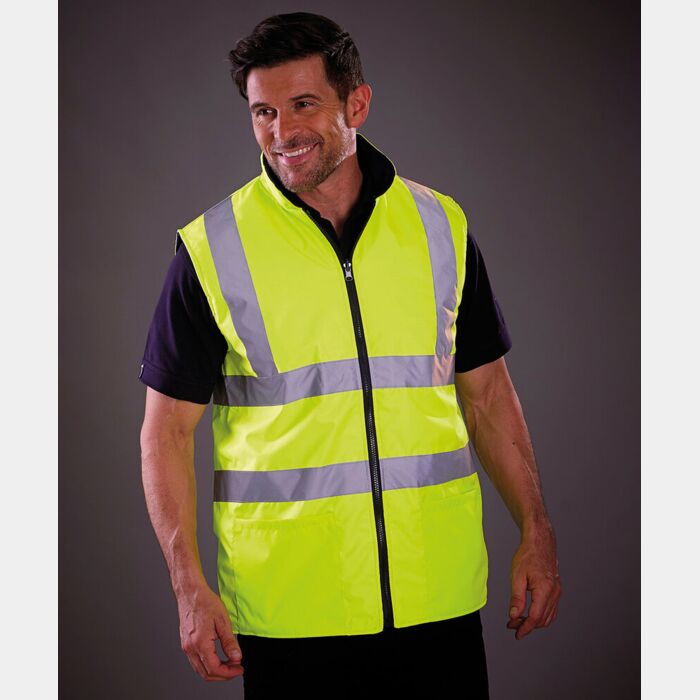 Yoko Hi-vis reversible fleece bodywarmer (HV008F) YK041 Hi-vis reversible fleece bodywarmer (HV008F) Thumbnail