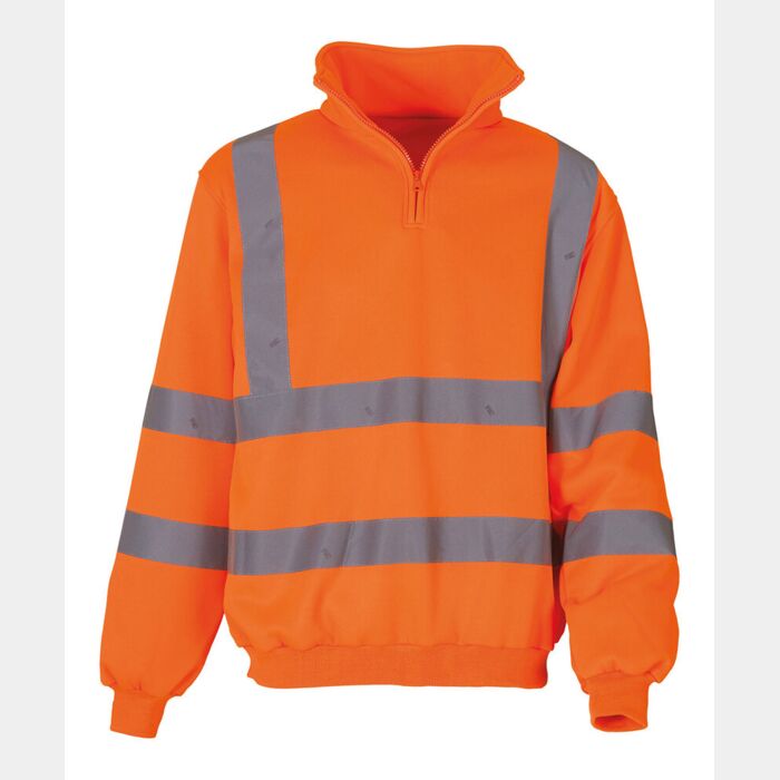 Yoko Hi-vis ¼ zip sweatshirt (HVK06) YK031 Hi-vis ¼ zip sweatshirt (HVK06) Thumbnail