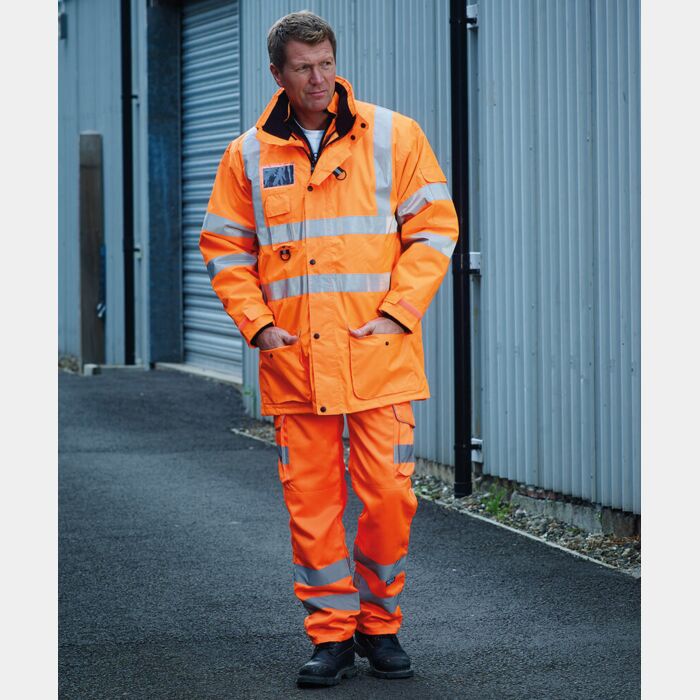 Yoko Hi-vis polycotton cargo trousers with kneepad pockets (HV018T/3M) YK073 Hi-vis polycotton cargo trousers with kneepad pockets (HV018T/3M) Thumbnail