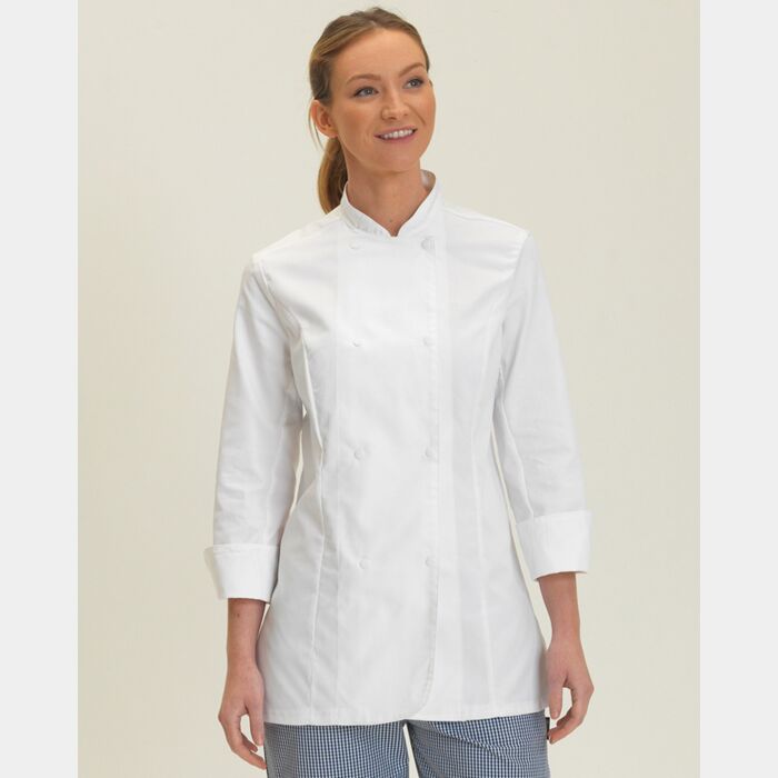 Dennys Ladies' Long Sleeve Fitted Chef's Jacket DD33L Ladies' Long Sleeve Fitted Chef's Jacket Thumbnail