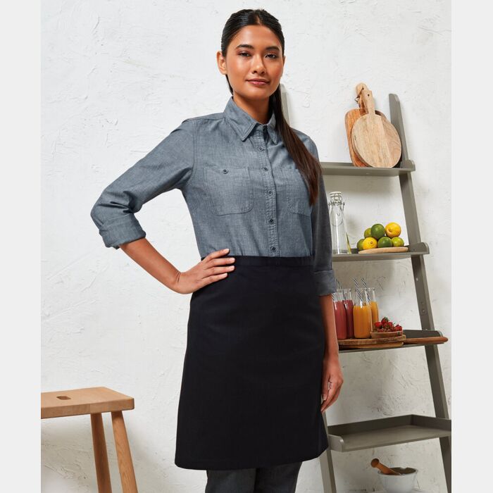 Premier Cotton waist apron, organic and Fairtrade certified PR114 Cotton waist apron, organic and Fairtrade certified Thumbnail