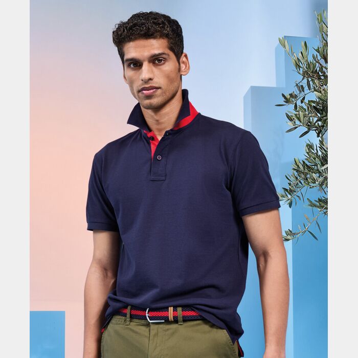 Men's classic fit contrast polo Thumbnail