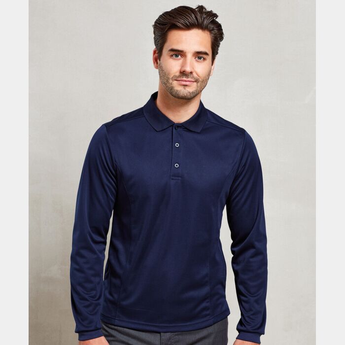 Long sleeve Coolchecker® piqué polo Thumbnail