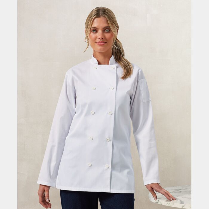 Premier Women's long sleeve chef's jacket PR671 Women's long sleeve chef's jacket Thumbnail