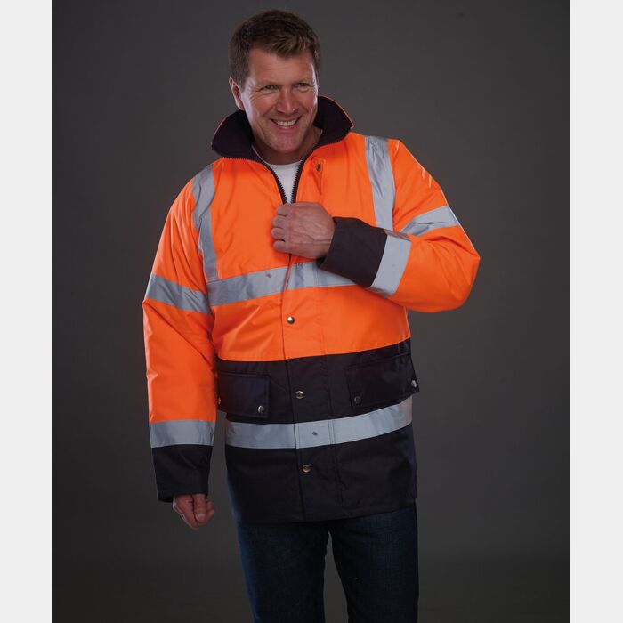 Yoko Hi-vis two-tone motorway jacket (HVP302) YK048 Hi-vis two-tone motorway jacket (HVP302) Thumbnail