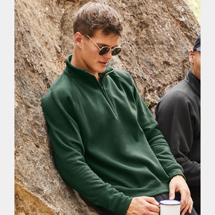 Fruit of the Loom Fruit of the Loom Premium Zip Neck Sweatshirt SSE17 Fruit of the Loom Premium Zip Neck Sweatshirt Thumbnail