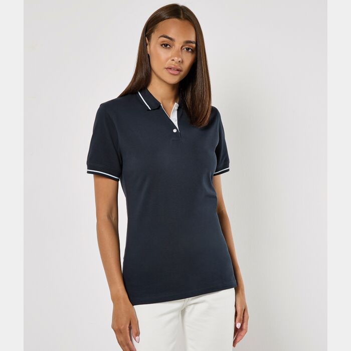 Kustom Kit Ladies St Mellion Tipped Cotton Piqué Polo Shirt Thumbnail