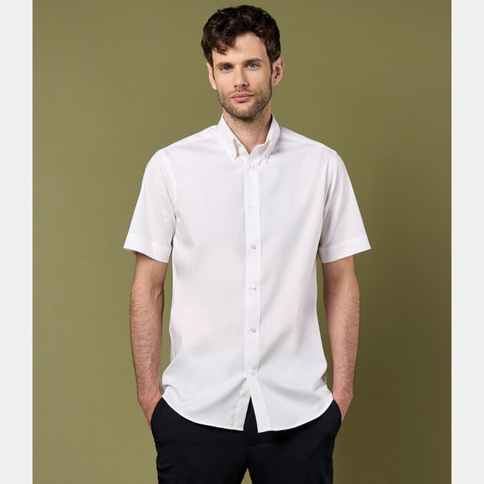 Kustom Kit Premium Short Sleeve Tailored Oxford Shirt Thumbnail