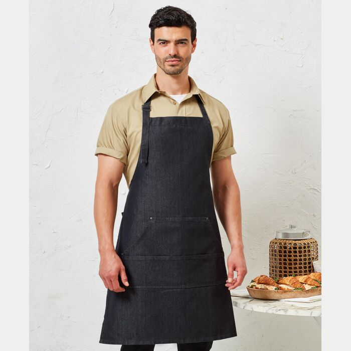 Premier Jeans stitch bib apron PR126 Jeans stitch bib apron Thumbnail