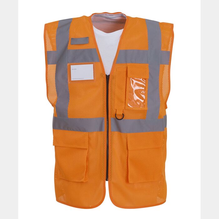 Yoko Hi-vis top cool open-mesh executive waistcoat (HVW820) YK015 Hi-vis top cool open-mesh executive waistcoat (HVW820) Thumbnail