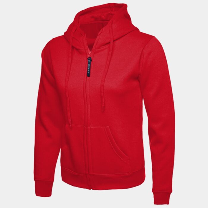 Uneek Ladies Classic Full Zip Hooded Sweatshirt UC505 Ladies Classic Full Zip Hooded Sweatshirt Thumbnail