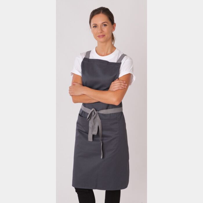 Dennys Cross Back Bib Apron DP130 Cross Back Bib Apron Thumbnail
