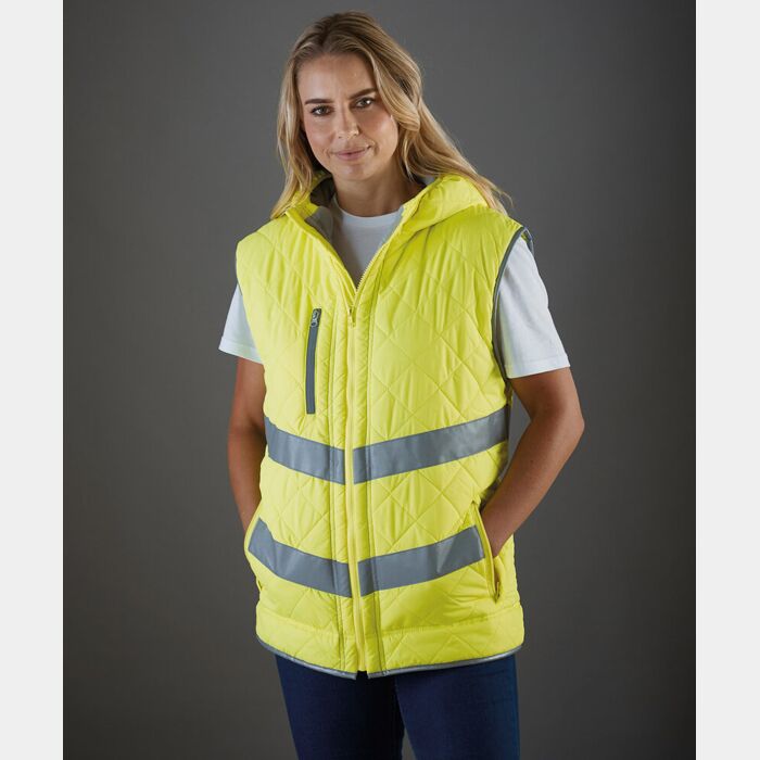 Yoko Hi-vis Kensington hooded gilet (HV007) YK026 Hi-vis Kensington hooded gilet (HV007) Thumbnail