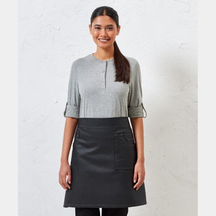 Premier Division waxed-look denim waist apron PR135 Division waxed-look denim waist apron Thumbnail