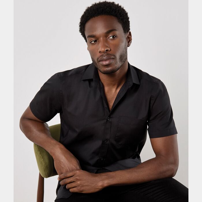 Kustom Kit Short Sleeve Tailored Poplin Shirt Thumbnail