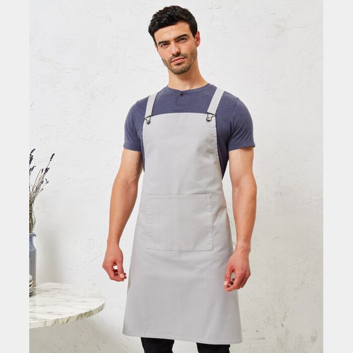 Premier Cross back 'barista' bib apron PR129 Cross back 'barista' bib apron Thumbnail