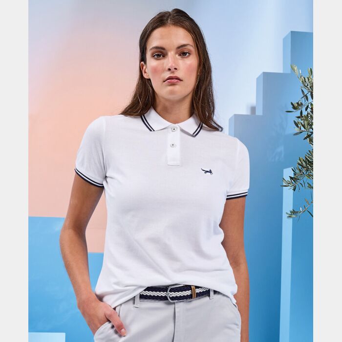 Women's classic fit tipped polo Thumbnail