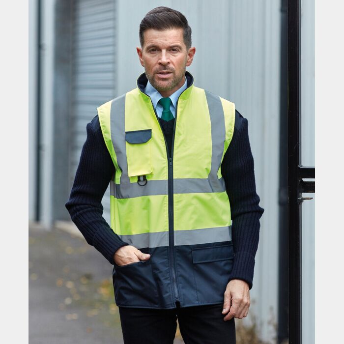Yoko Hi-vis padded bodywarmer (HV005) YK105 Hi-vis padded bodywarmer (HV005) Thumbnail