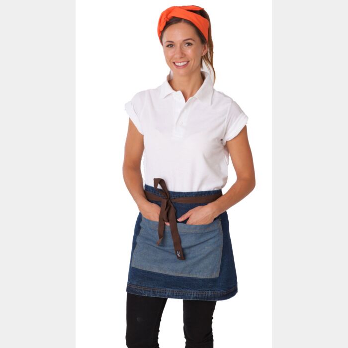 Dennys Denim Waist Apron with Contrasting Pocket DP103B Denim Waist Apron with Contrasting Pocket Thumbnail