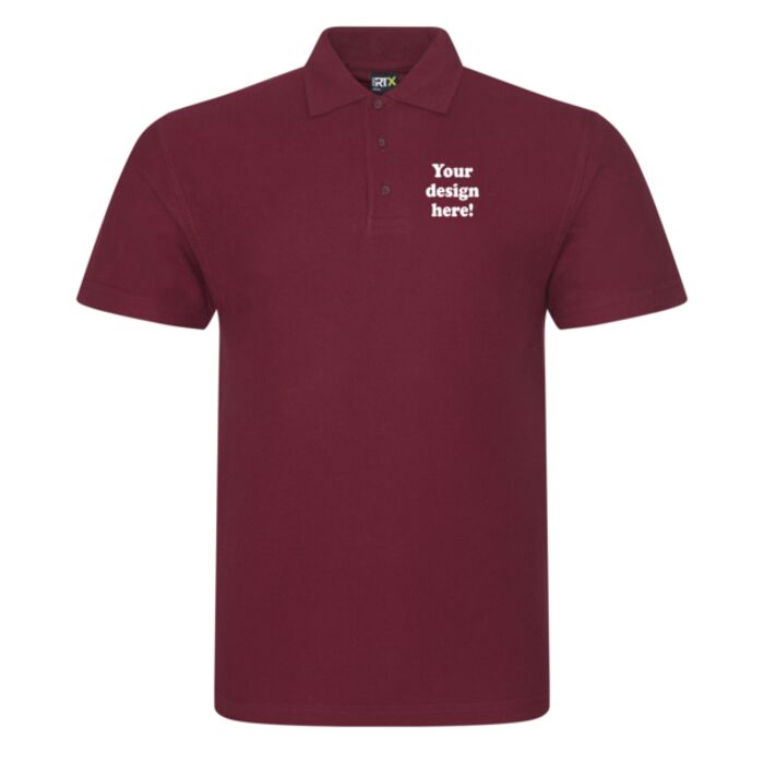 Polo shirt Burgundy - Left chest embroidery Thumbnail