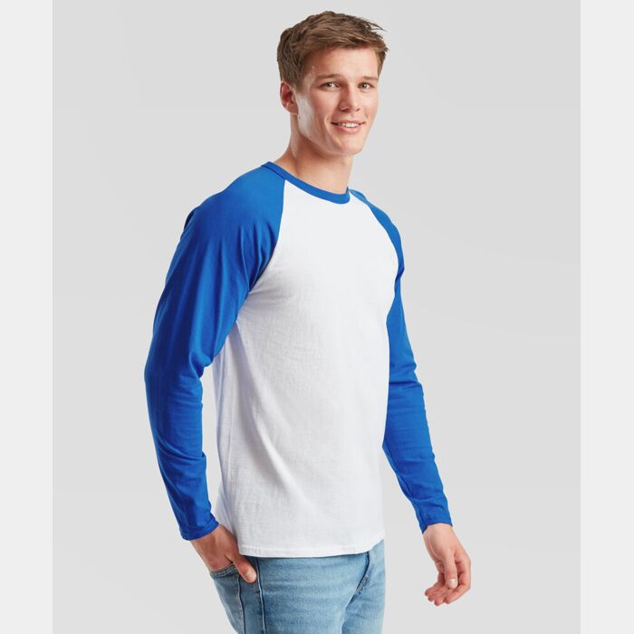 Fruit of the Loom Long sleeve baseball T SS028 Long sleeve baseball T Thumbnail