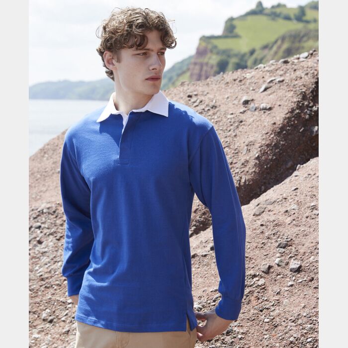 Long sleeve plain rugby shirt Thumbnail