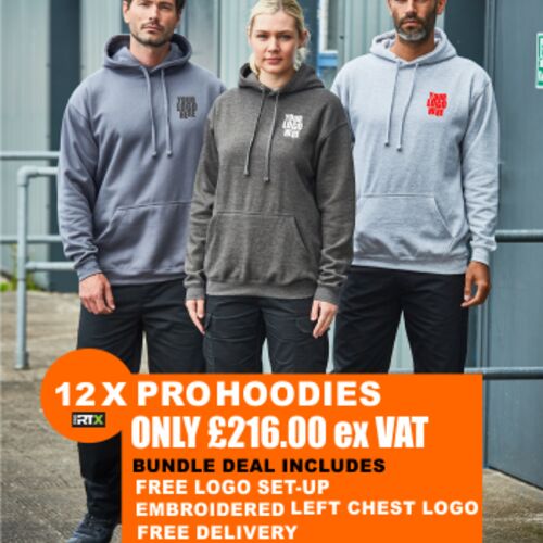 Pro Hoodie X 12 Bundle Deal £216.00 Only £18.00 each Thumbnail
